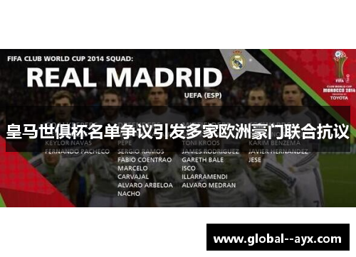 皇马世俱杯名单争议引发多家欧洲豪门联合抗议